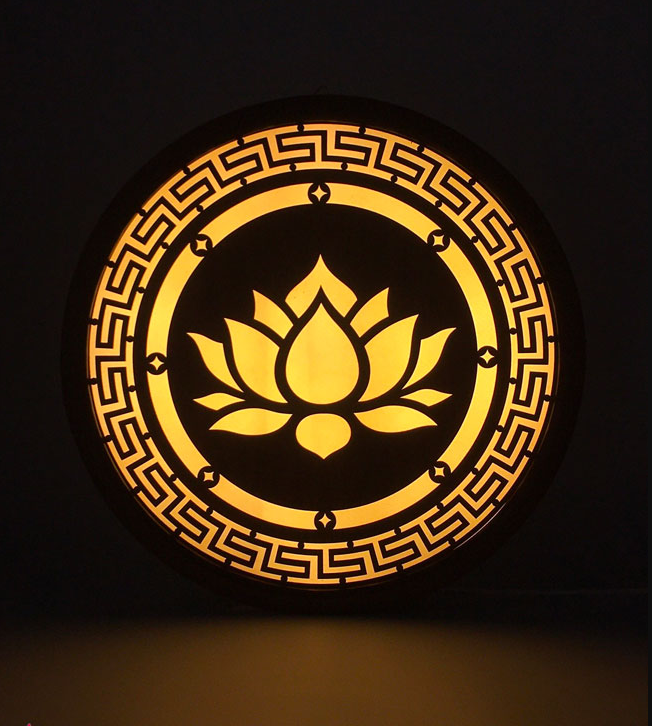 Đèn LED Hào Quang Tâm Sen Kích Thước 30cm Chạy Nhiều hiệu Ứng Tỏa Đẹp